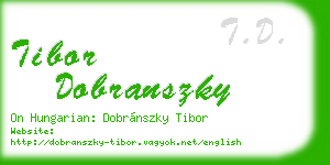 tibor dobranszky business card